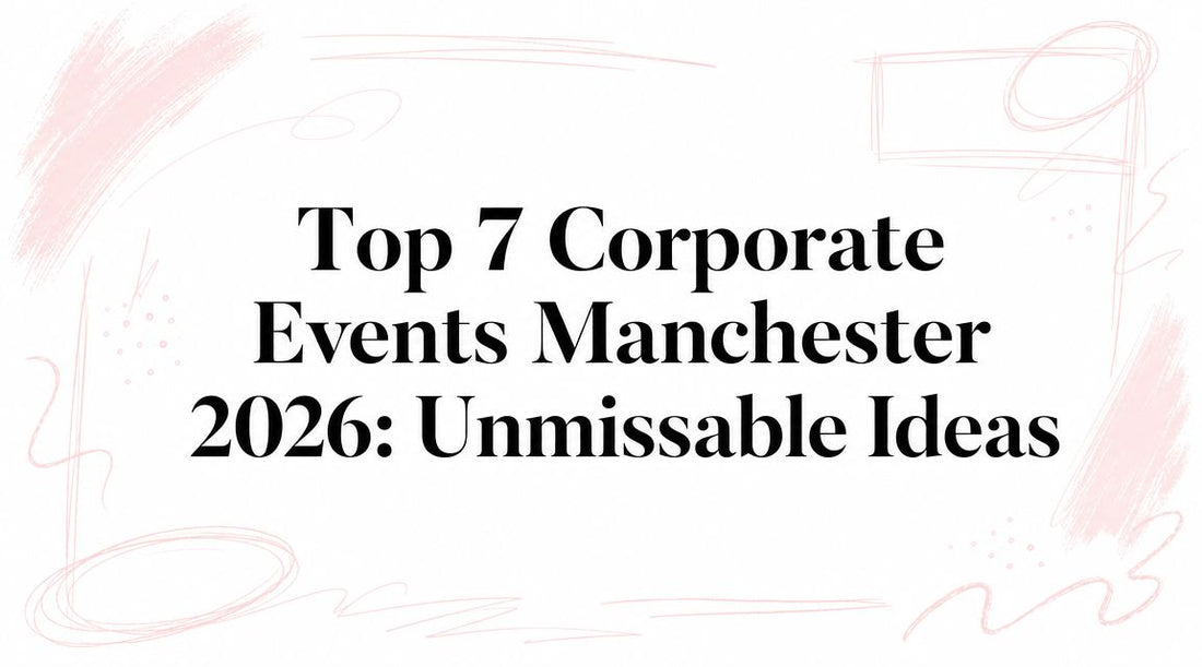 Top 7 Corporate Events in Manchester for 2026: Unmissable Ideas